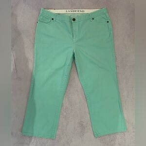 Lands' End Women’s Teal Original Fit, Modern Waist, Boot Leg Pants